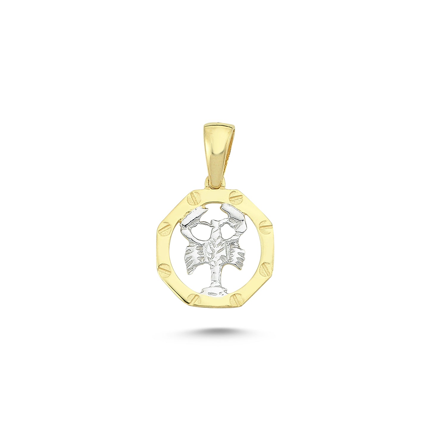 14K Gold Cancer Charm Necklace