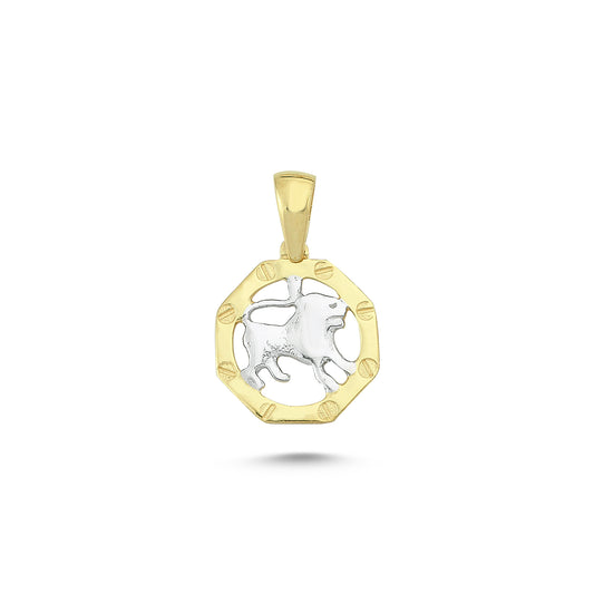 14K Gold Leo Charm Necklace