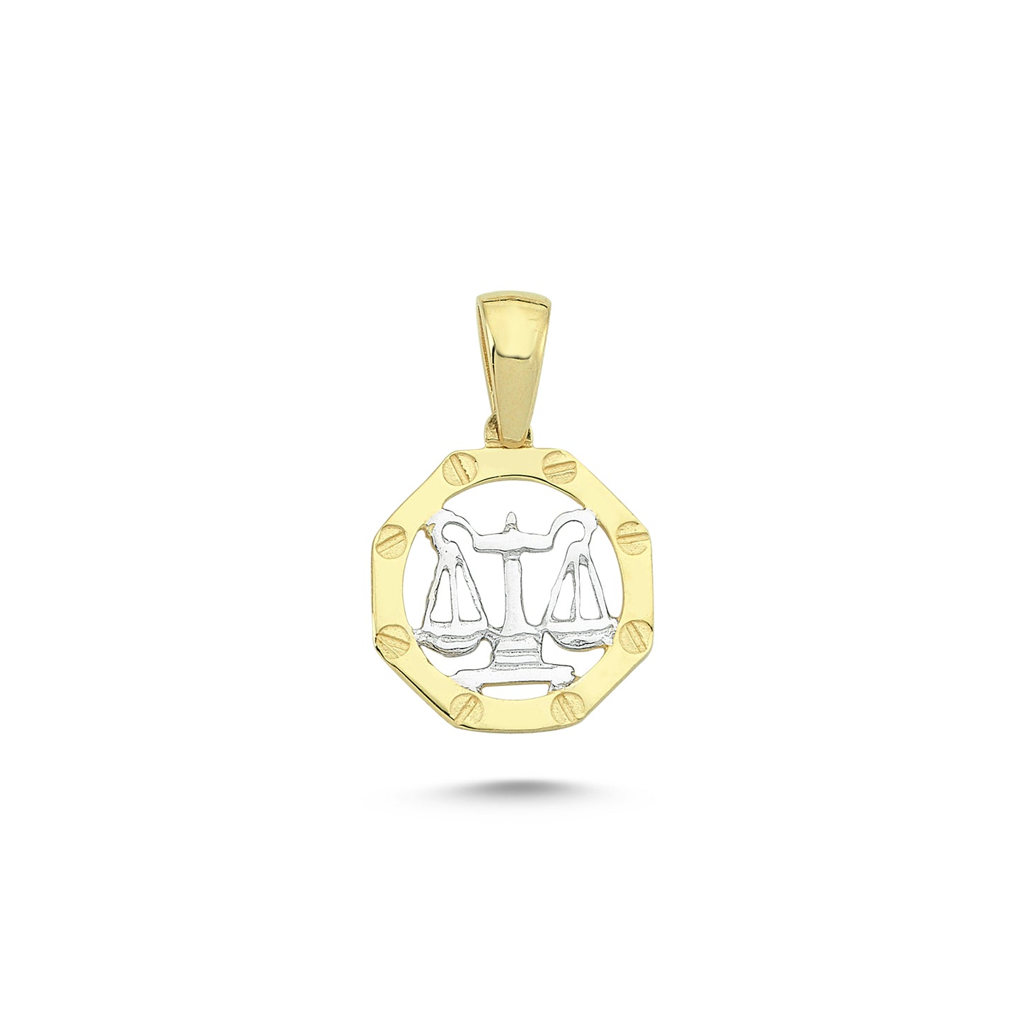 14K Gold Libra Charm Necklace