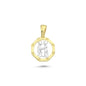 14K Gold Gemini Charm Necklace