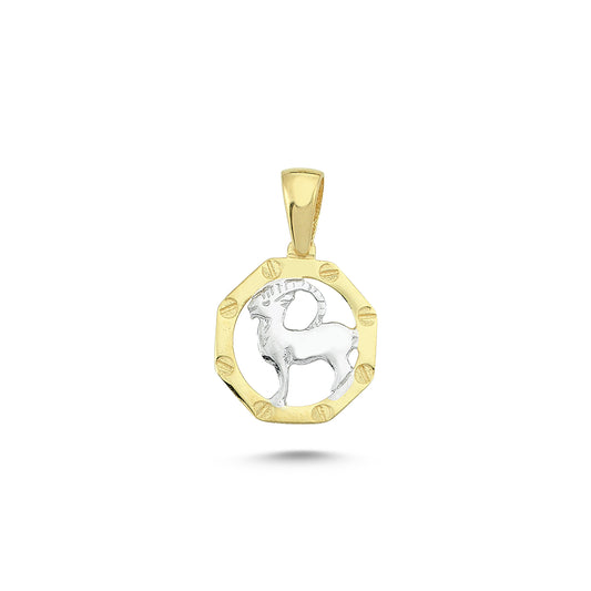 14K Gold Capricorn Charm Necklace