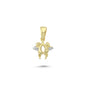 14K Gold Twins Angel Charm Necklace