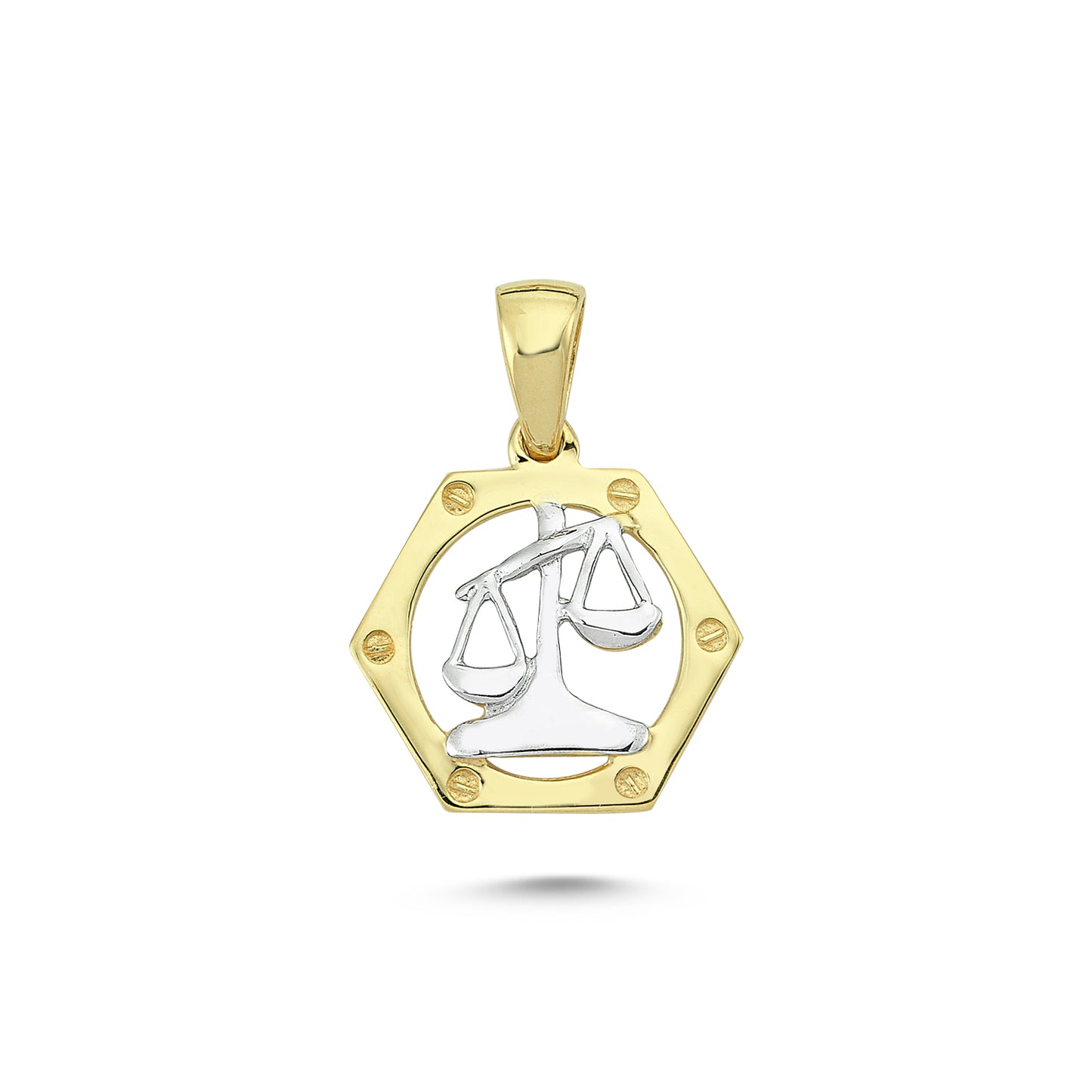 14K Gold Libra Charm Necklace