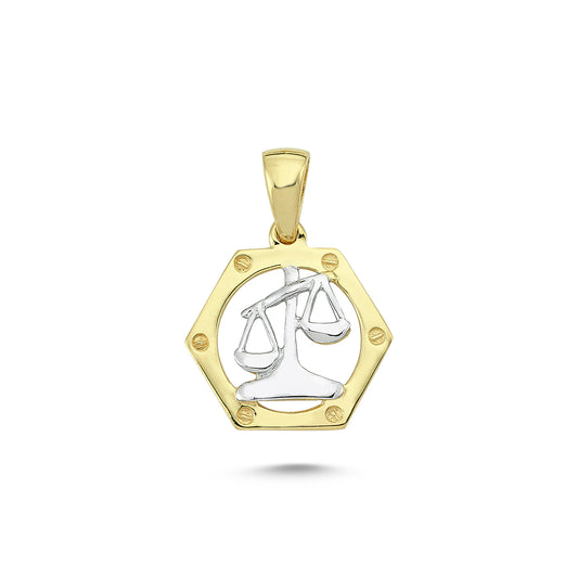 14K Gold Libra Charm Necklace