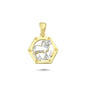 14K Gold Aries Charm Necklace