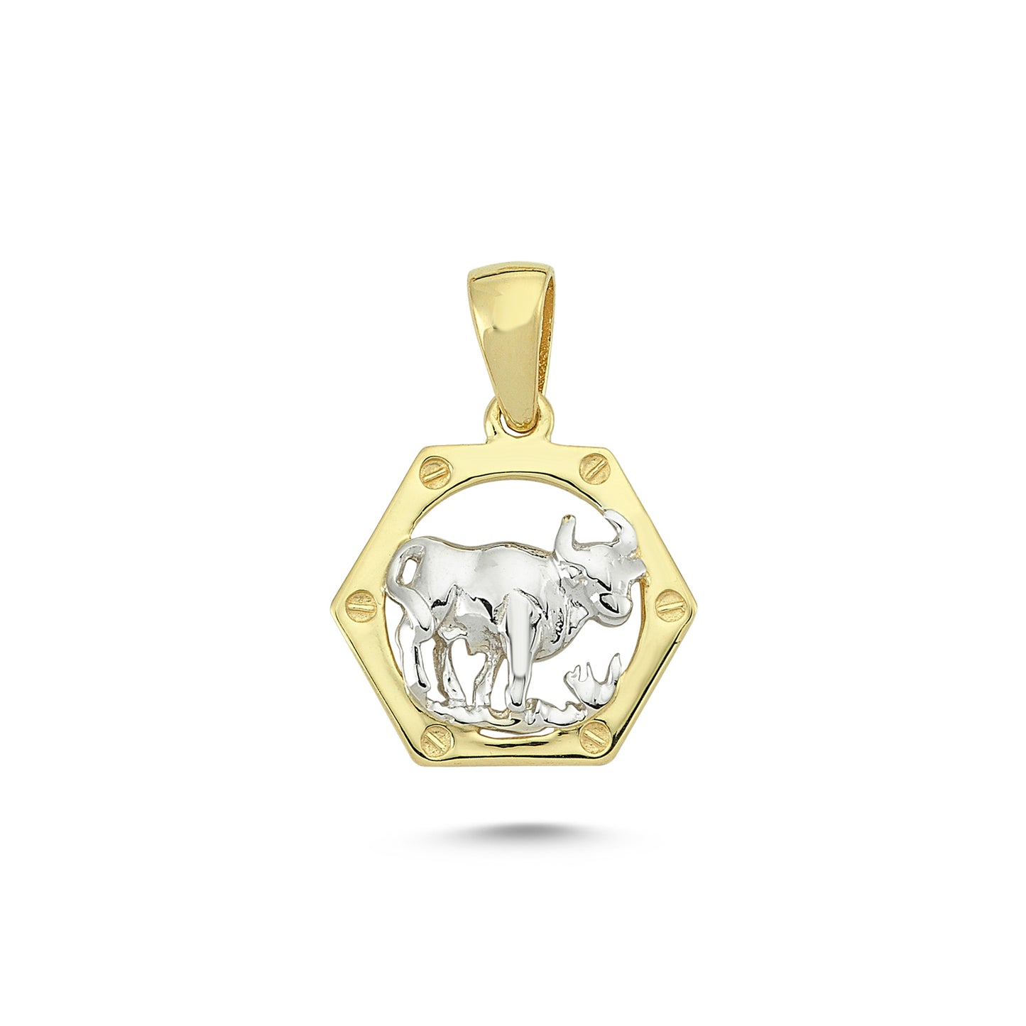 14K Gold Aries Charm Necklace