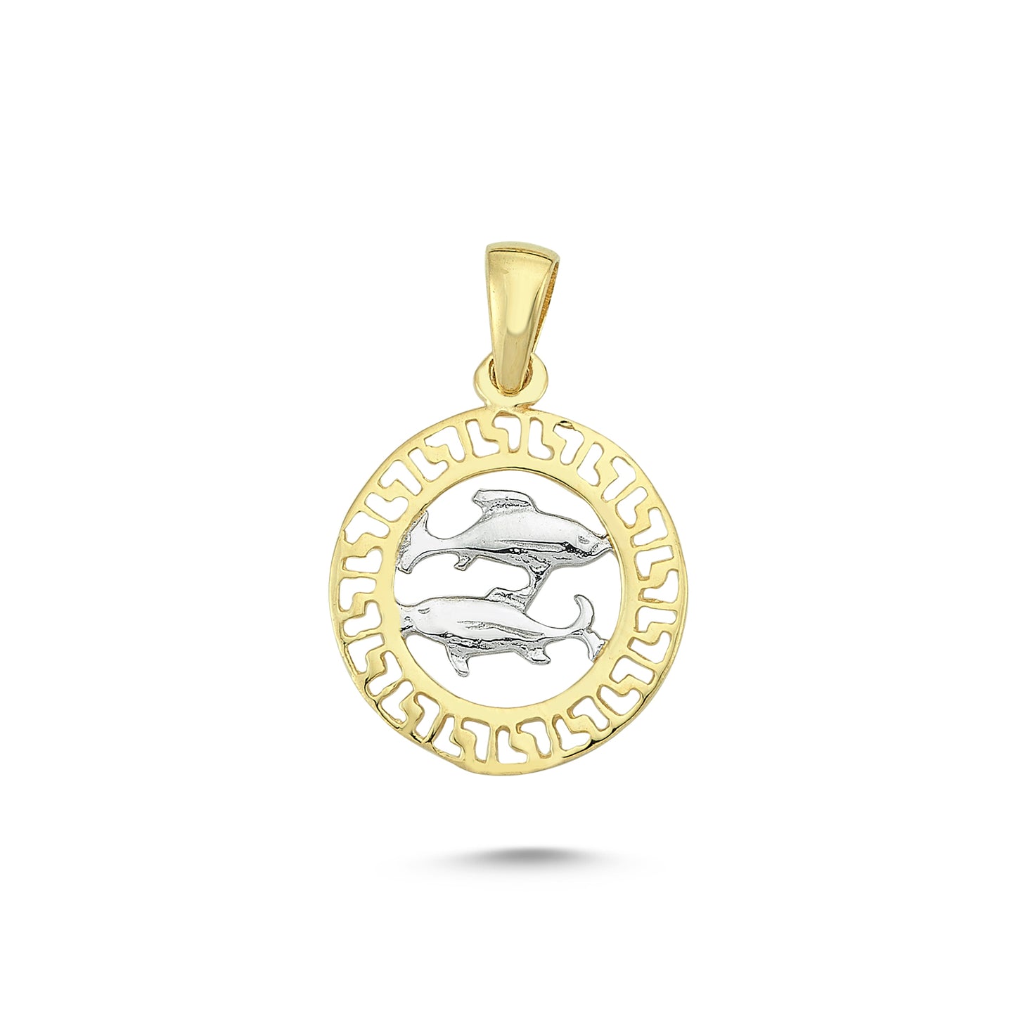 14K Gold Pisces Charm Necklace