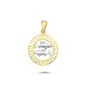 14K Gold Pisces Charm Necklace