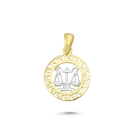 14K Gold Libra Charm Necklace