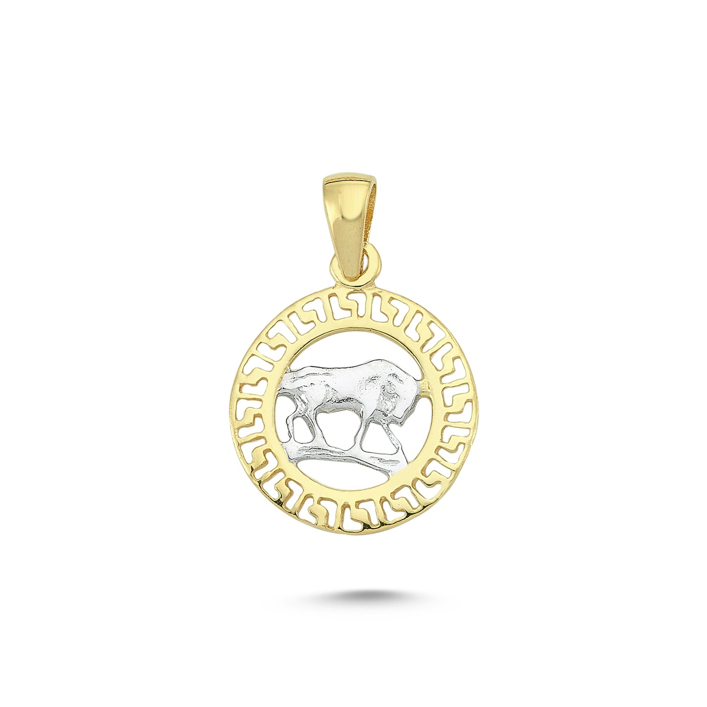 14K Gold Taurus Charm Necklace