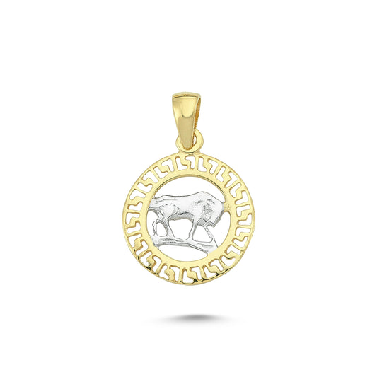 14K Gold Taurus Charm Necklace