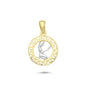 14K Gold Virgo Charm Necklace