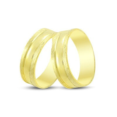 14K Gold Fantasy Wedding Band Ring