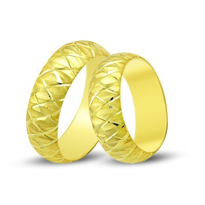 14K Gold Fantasy Wedding Band Ring