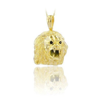 14K Gold Lion Necklace