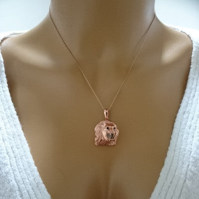 14K Gold Lion Necklace