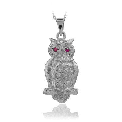 14K Gold Owl Necklace