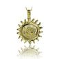 14K Gold Sun Necklace