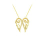 14K Solid Gold Angel Wing Necklace