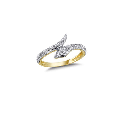 14K Solid Gold Art Design Fashion Ladies Ring