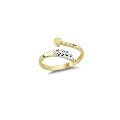 14K Solid Gold Art Design Fashion Ladies Ring