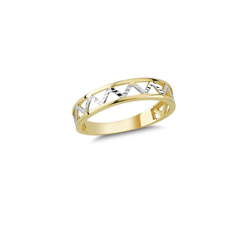 14K Solid Gold Art Design Fashion Ladies Ring