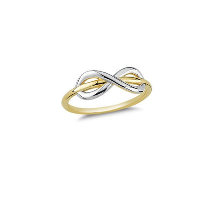 14K Solid Gold Art Design Fashion Infinity Ladies Ring