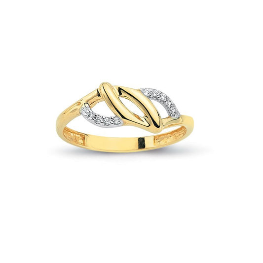 14K Solid Gold Art Design Fashion Ladies Ring