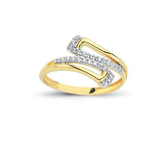 14K Solid Gold Art Design Fashion Ladies Ring