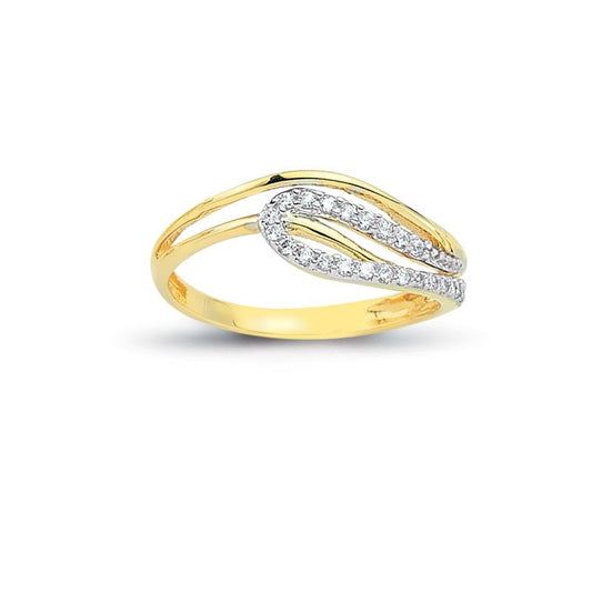 14K Solid Gold Art Design Fashion Ladies Ring