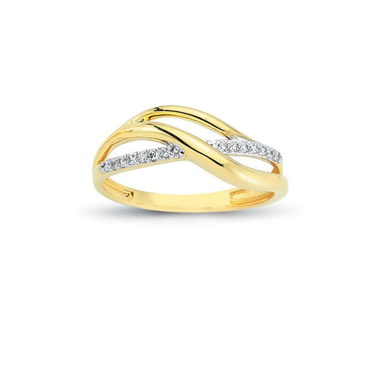 14K Solid Gold Art Design Fashion Ladies Ring