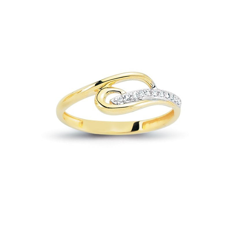 14K Solid Gold Art Design Fashion Ladies Ring