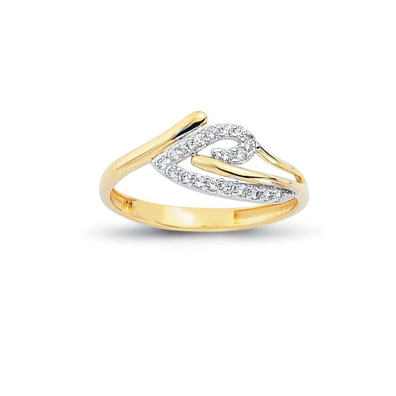 14K Solid Gold Art Design Fashion Ladies Ring