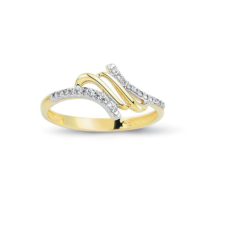 14K Solid Gold Art Design Fashion Ladies Ring