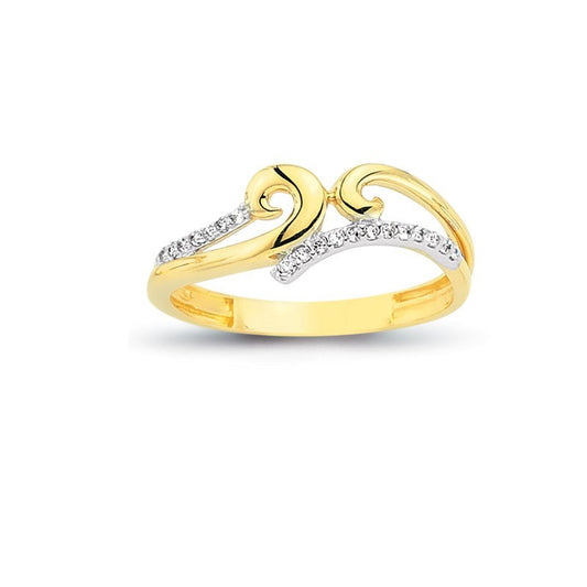 14K Solid Gold Art Design Fashion Ladies Ring