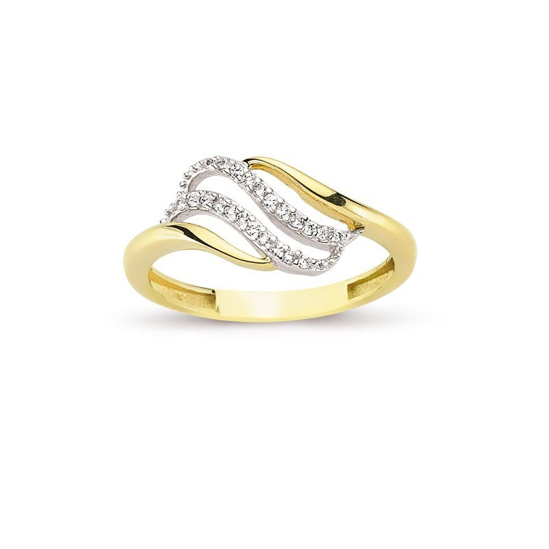 14K Solid Gold Art Design Fashion Ladies Ring