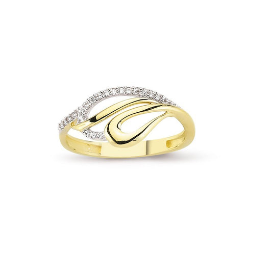 14K Solid Gold Art Design Fashion Ladies Ring