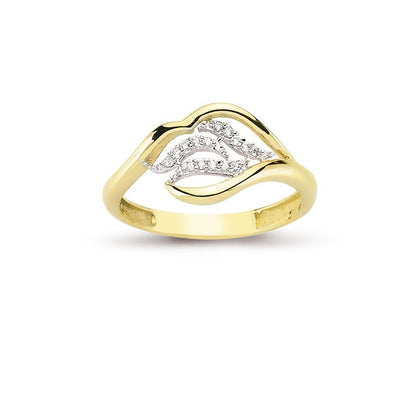 14K Solid Gold Art Design Fashion Ladies Ring