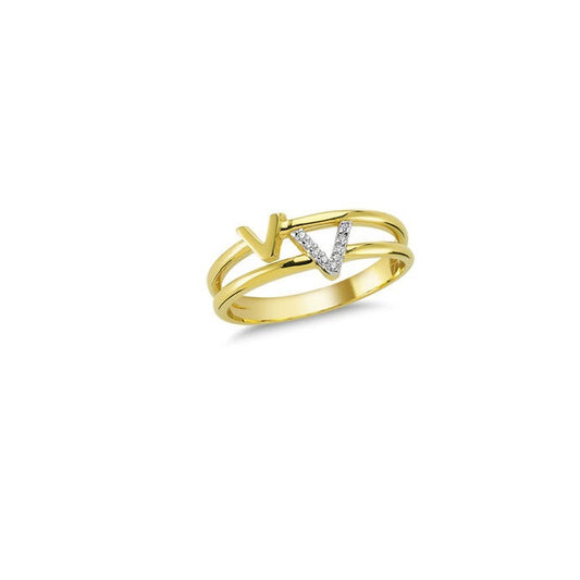 14K Solid Gold Art Design Fashion Ladies Ring