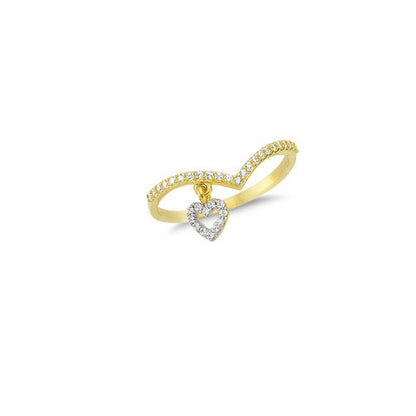 14K Solid Gold Art Design Fashion Love Ladies Ring