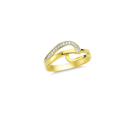 14K Solid Gold Art Design Fashion Ladies Ring