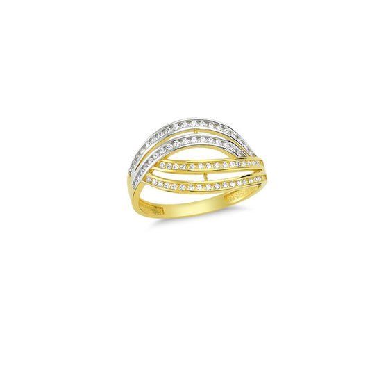 14K Solid Gold Art Design Fashion Ladies Ring