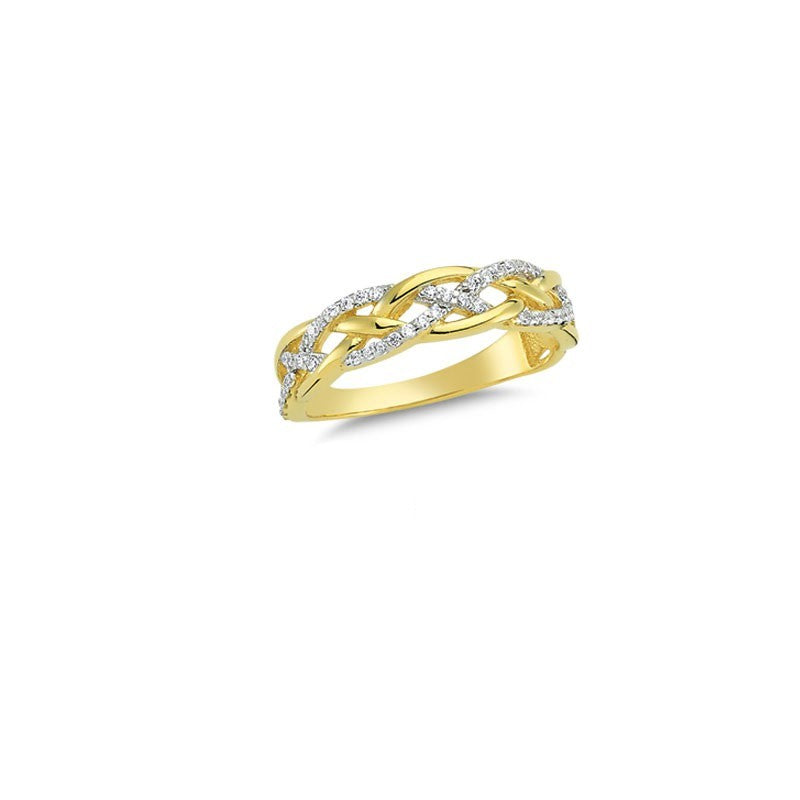 14K Solid Gold Art Design Fashion Ladies Ring