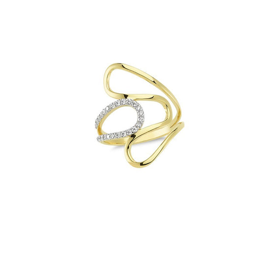 14K Solid Gold Art Design Fashion Ladies Ring