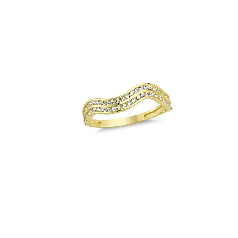 14K Solid Gold Art Design Fashion Ladies Ring