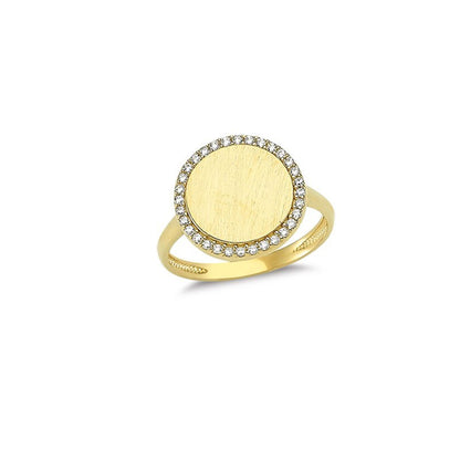 14K Solid Gold Art Design Fashion Ladies Ring