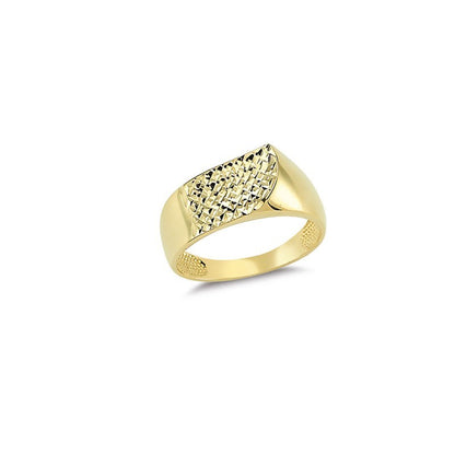 14K Solid Gold Art Design Fashion Ladies Ring