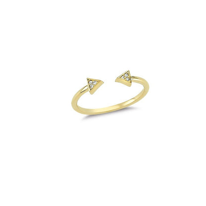 14K Solid Gold Art Design Fashion Ladies Ring