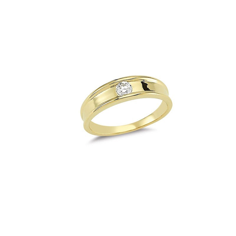 14K Solid Gold Art Design Fashion Solitaire Ladies Ring