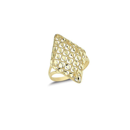 14K Solid Gold Art Design Fashion Ladies Ring